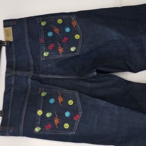 Ruff Ryder dark blue graphic skull denim jeans size 46. Streetwear Grunge